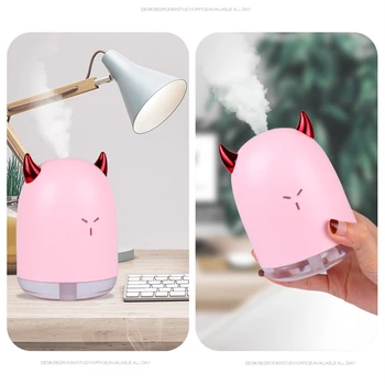 

DEKAXI 260ML demon Ultrasonic Air Humidifier Aroma Essential Oil Diffuser for Home USB Fogger Mist Maker with LED Night Lamp