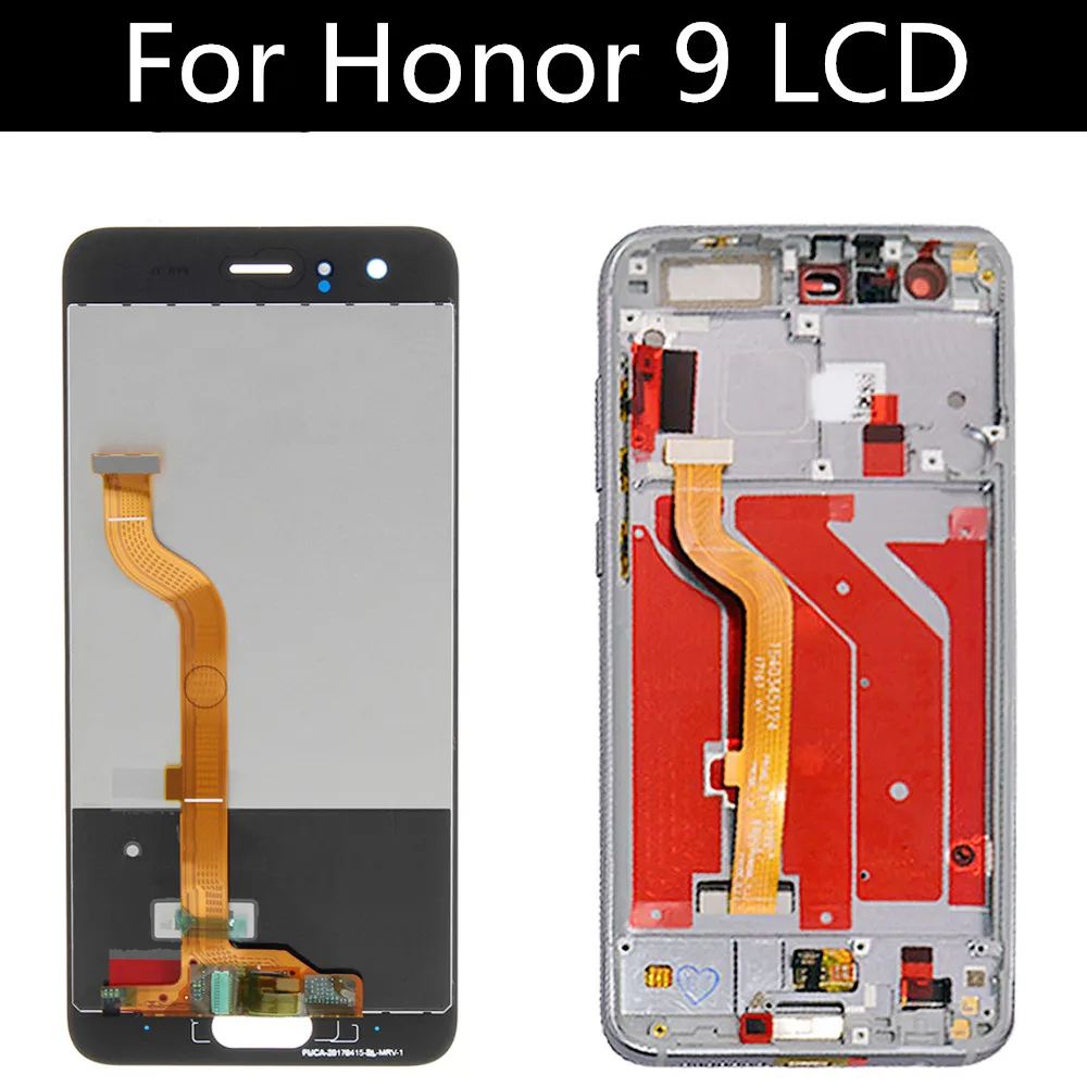 

Original LCD For Honor 9 Display Touch Screen with Frame Digitizer For Huawei Honor 9 LCD Display STF-L09 STF-AL10 STF-AL00