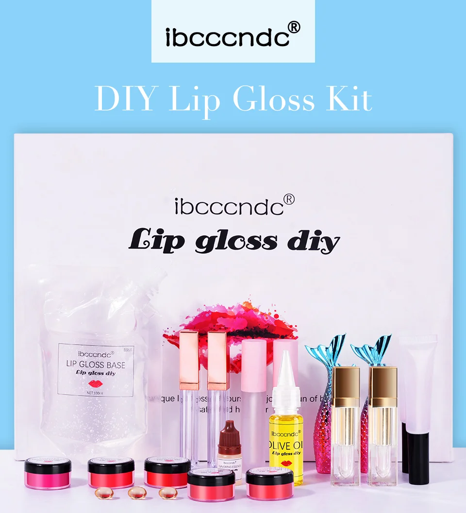 Kit de Brilho Labial Hidratante Gloss Base Versacel Longa Duração Lábio Esmalte Tubo Faça Você Mesmo Batom Matizes Cosméticos Maquiagem Conjunto Diy 6 Cheap Brilho labial