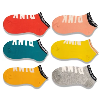 

Colorful Invisible Low Cut letter Socks Funny Creative letter Streetwear thin Boat Socks Neon Summer Pink Motion Ankle Socks
