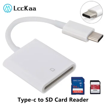 USB C 타입 카드 리더기-SD USB C 카드 리더기, 삼성 화웨이 맥북 프로 에어 노트북 휴대폰용, 타입-C 에서 SD 카드 리더기