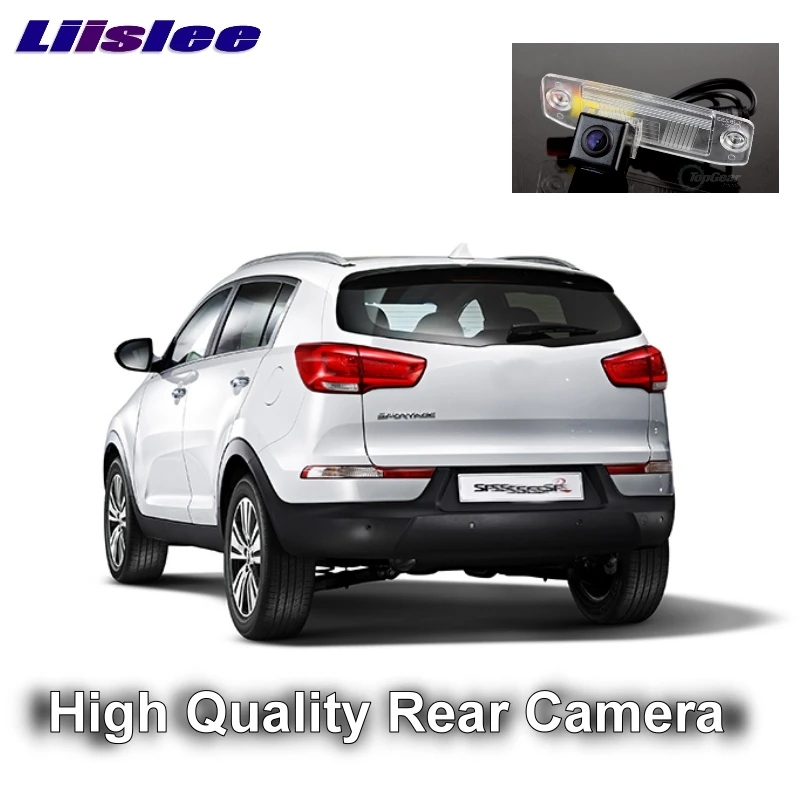LiisLee Автомобильная камера заднего вида для KIA Sportage R 2010~ ночного видения HD Водонепроницаемая специальная камера заднего вида