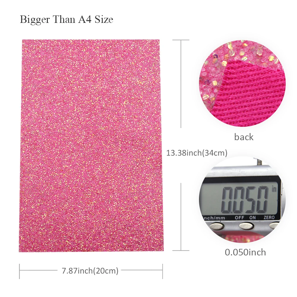 20*34cm Plain Color Chunky Glitter Faux Leather For DIY Handmade Projects Handbag Earrings,1Yc7543