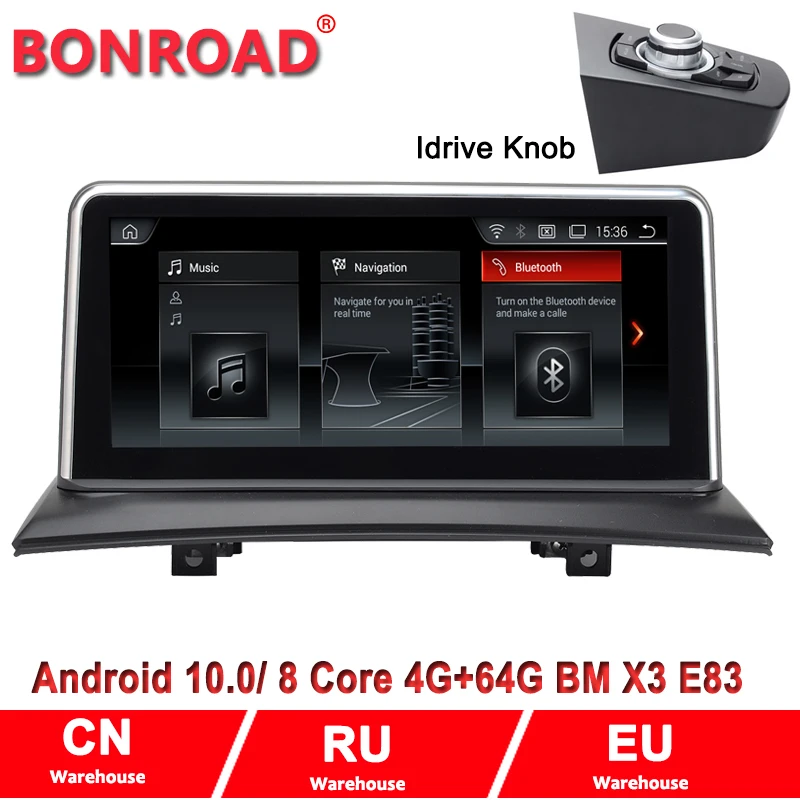 Bonroad Android10.0 Car Multimedia Player For BMW X3 E83 2004-2009 GPS Navigation Radio Support Oriignal Hifi DSP Screen 18pin | Автомобили