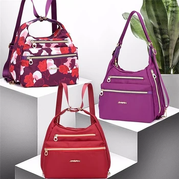 

Korean-style Canvas Versatile Casual Anti-Theft Women's New Style Fashion Multi-functional Dual Purpose Back