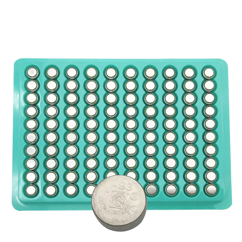 

HOT NEW 100pcs AG3 LR41 392 Button Cell Battery in Tray