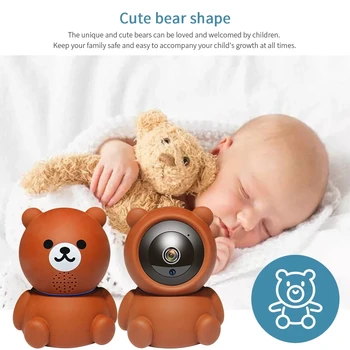 

Bear Camera1080P Wifi IP Camera Auto Tracking IR Night Vision Home Security Camera Indoor Mini Audio Baby Monitor CCTV Camera IP