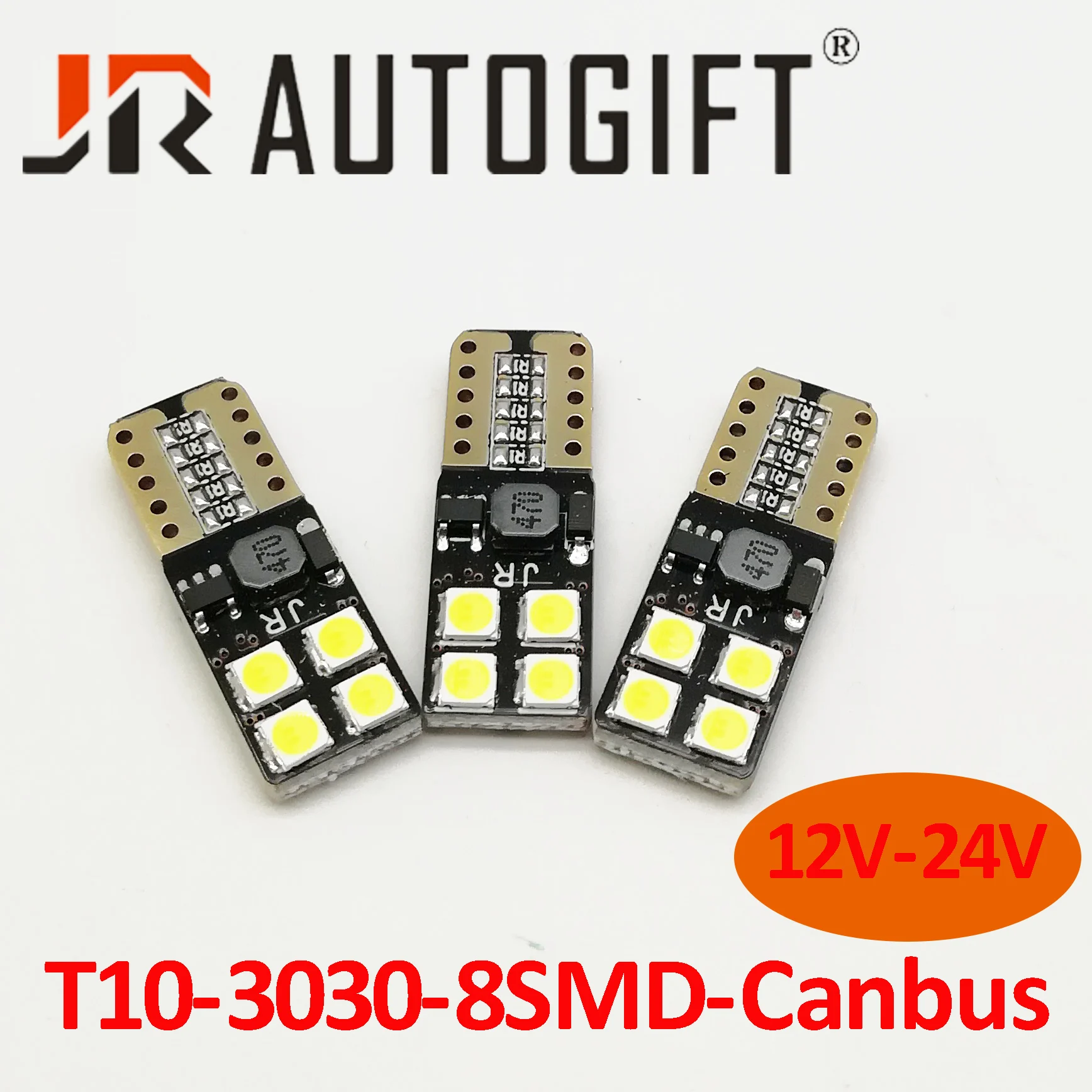 Автомобильный Стайлинг 20 шт./лот 6000k T10 8SMD LED 3030 широкий свет номерного знака белый