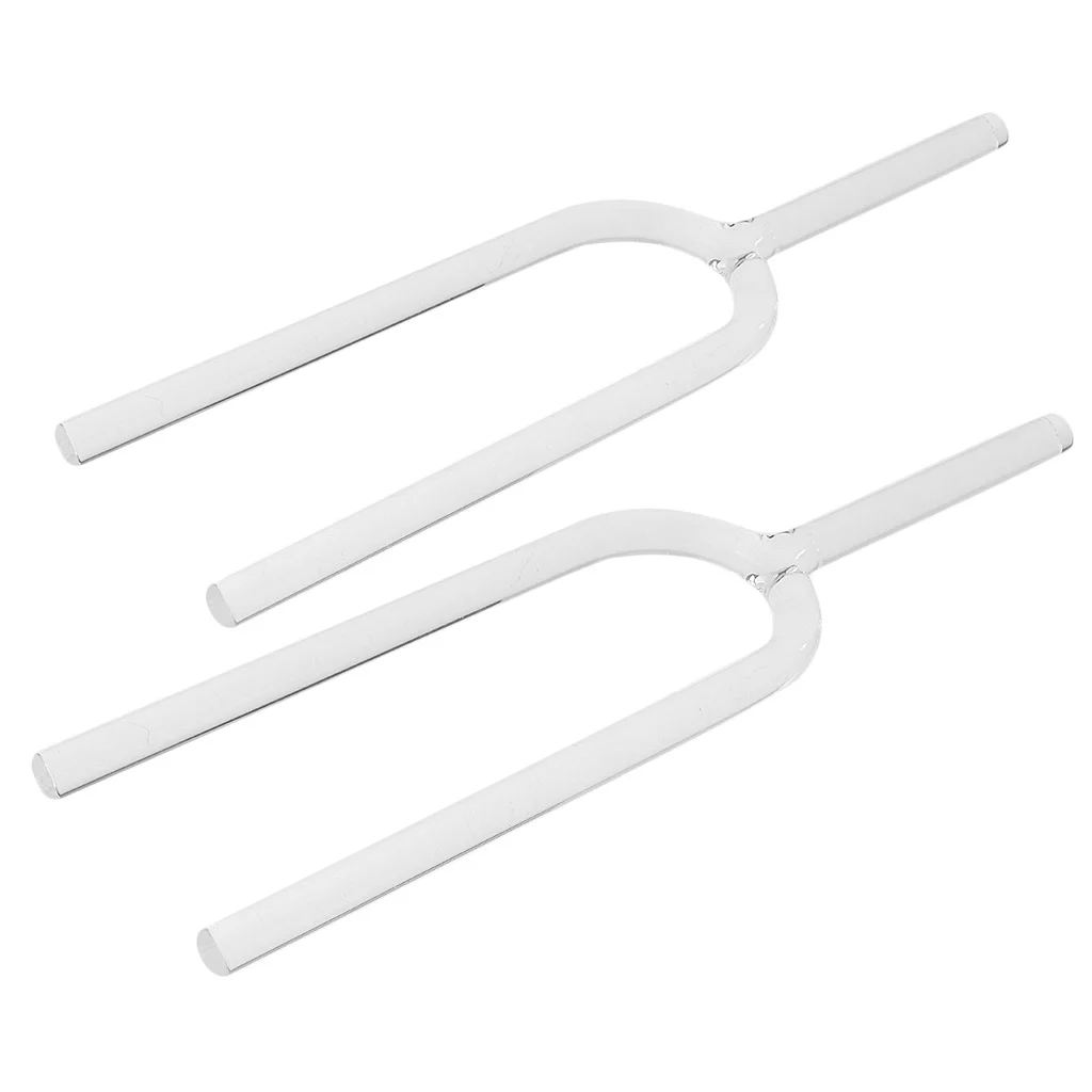 2 pieces Crystal Tuning Fork Singing Bowl for Meditation Yoga Perfect Sound 10-12mm