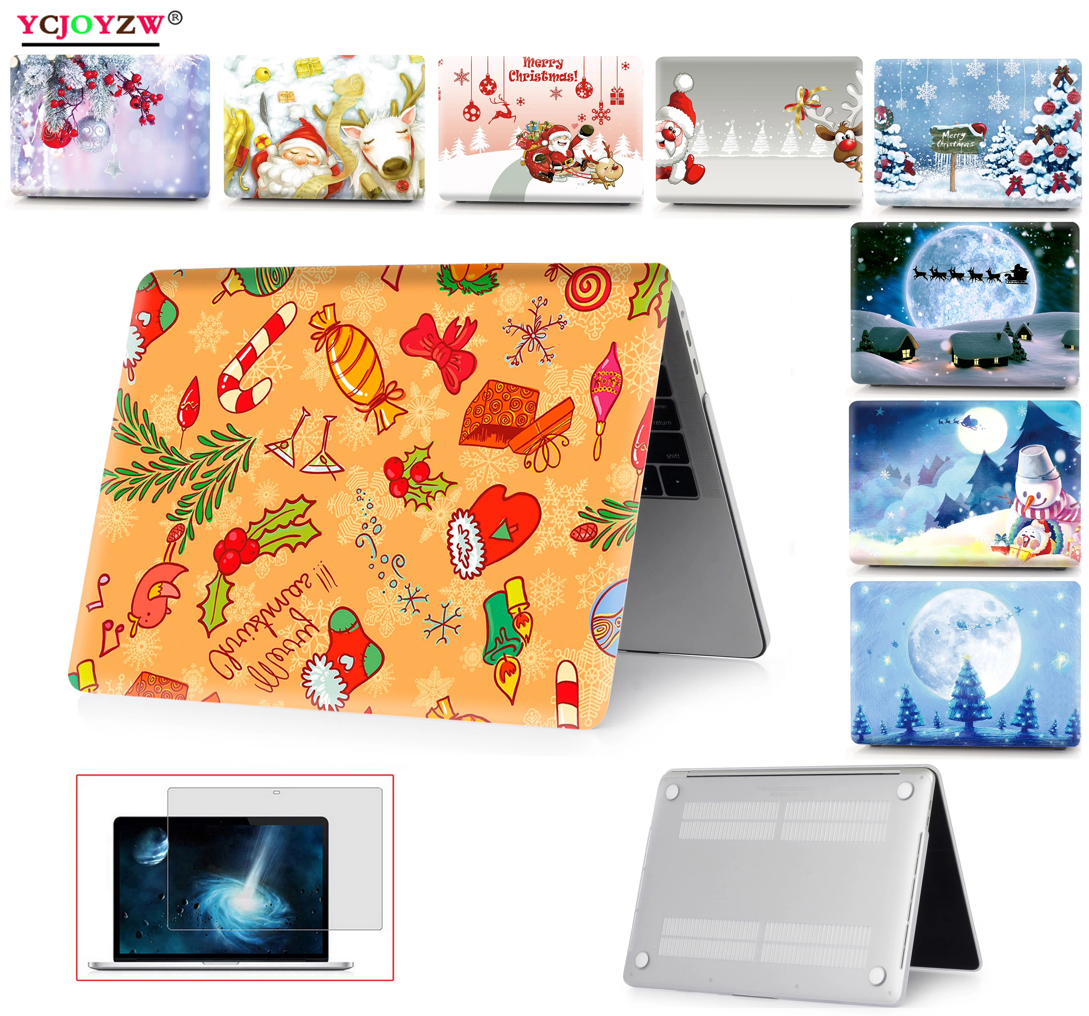 Чехол для ноутбука MacBook Air 11 13 дюймов A1466 A1932 Pro 12 13 15 retina A1502 A1706 A1708 A1989 A2159 Рождество чехол