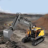 Large 61CM 17CH Alloy Remote Control Excavator Backhoe Truck Model 2.4G 30MINS Sond Light RC Truck 3-Type Engineer Vehicle Moel 2