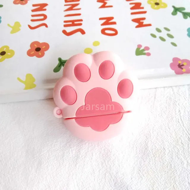 Creativity Cartoon funny cute silicone Case For Airpods 2 1 cover For Air pods 1 2 Case Wireless charging soft Cover Box 3D Pink cat claw