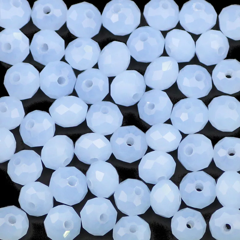Light Blue HGKLBB, 50 шт., австрийские керамические Хрустальные Бусины, 6 мм, граненые круглые бусины, свободные бусины для изготовления ювелирных изделий, ожерелья, браслетов, сделай сам - Цвет: Light Blue