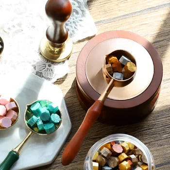 

Wax Heating Scoop Vintage Spoons Durable Wax Seal Melting Pot Holder Spoon Burning Sticks for Sealing Stamps