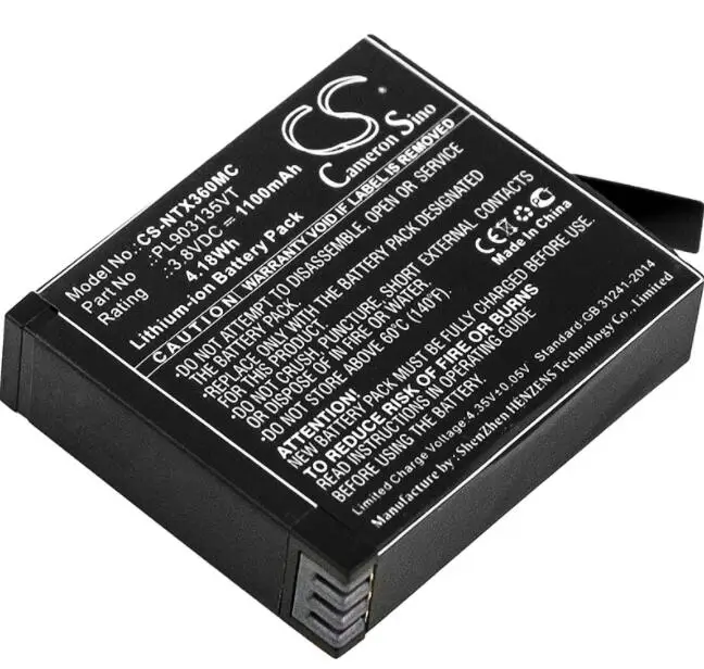 Cameron sino 1100mah аккумулятор для INSTA360 One X PL903135VT PL903135VT-S01 Аккумулятор для камеры