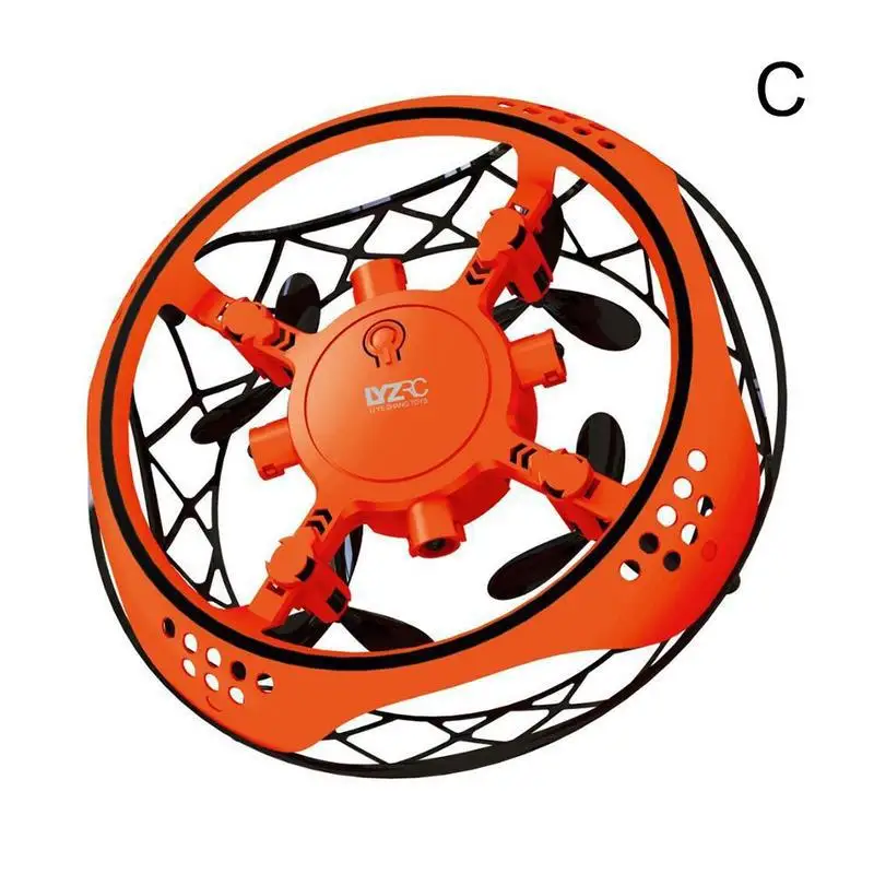 Волшебный Дрон НЛО летающее вертолет ручной зондирования самолет мини Дрон Quad индукции Левитация НЛО Высокое качество Детские Подарочные игрушки - Цвет: Оранжевый