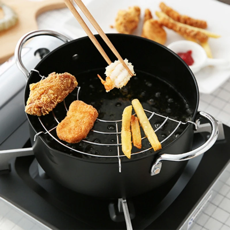 Хит!-Сковорода Tempura в японском стиле, фритюрница, удобные горшки для жарки с масляным фильтром, многофункциональная фритюрница