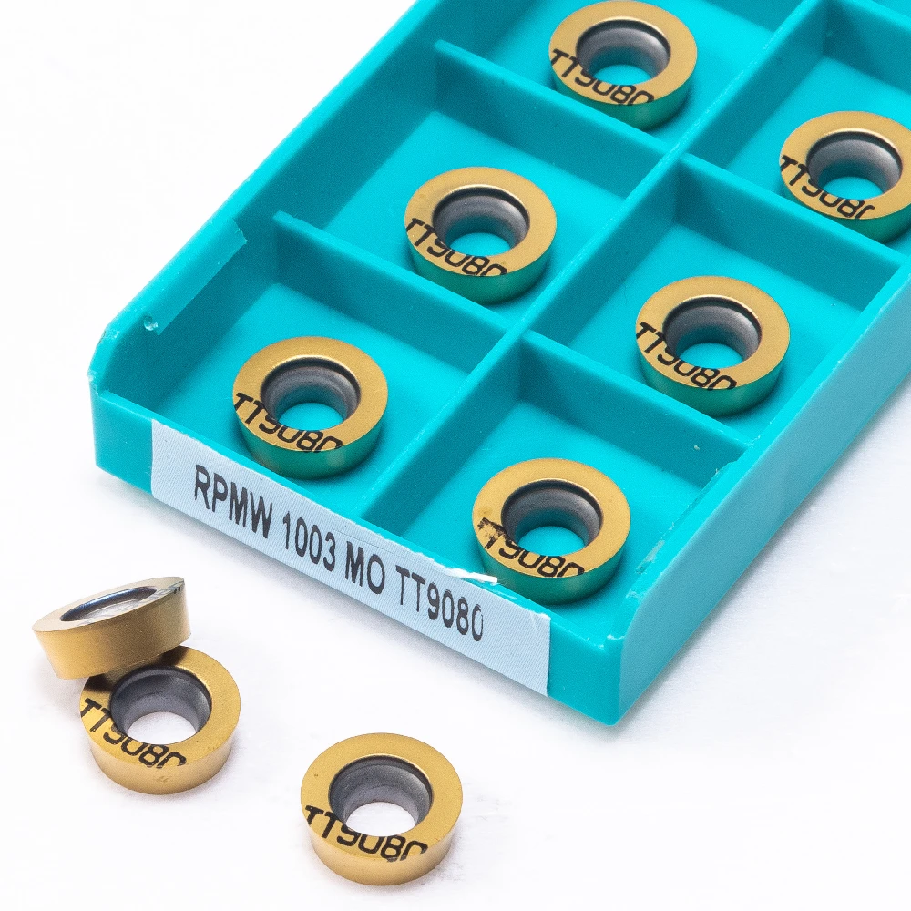 

10 PCS RPMW1003 MO TT9080 Quality Carbide Turning And Milling RPMW 1003 CNC Lathe Metal Fittings Round Blade Replacement
