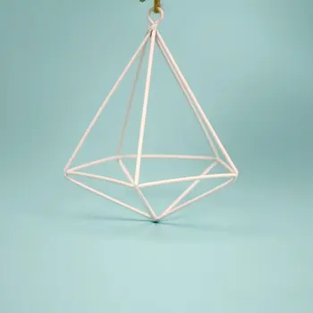 

Modern Design Suspend Macrame Plant Hanger Hand Iron Hanging Planter Basket Geometry Flower Stand for Home Decoration