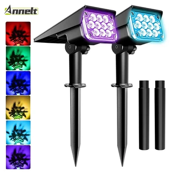 

LED Solar Spotlights Outdoor Wireless Decor Solar Landscape with Extension Stake Wall Lamp for Yard Garden Lawns and Landscaping