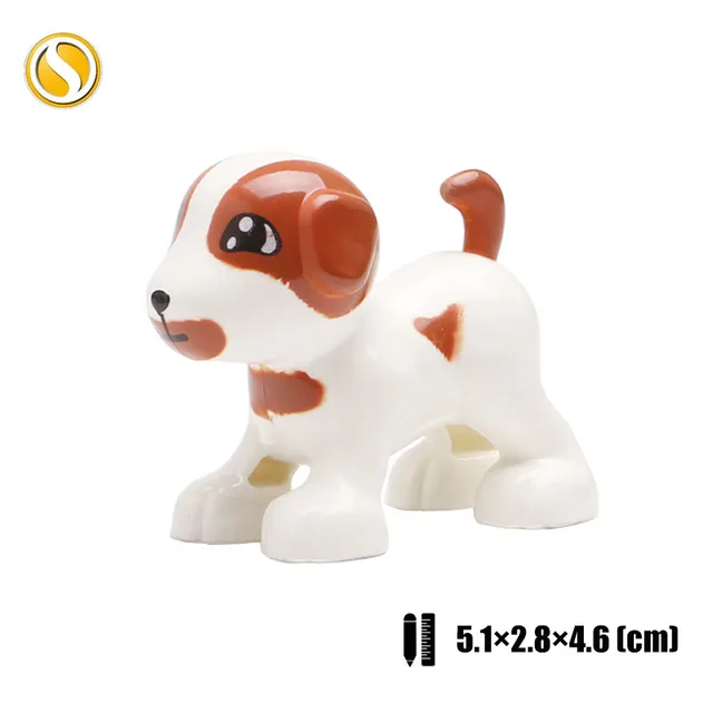 Animal Baby Cat Dog Horse Tiger Dinosaur Big Building Blocks Cultivate Children's Love Compatible With Original Brands Toy Block Dalmatians