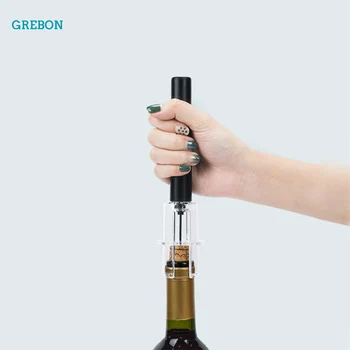 

Red Wine Opener Electric Corkscrew Spin Bottle Opener Case Automatic Kitchen Tool Air Pressure Opener Stainless Steel Foil Cuter