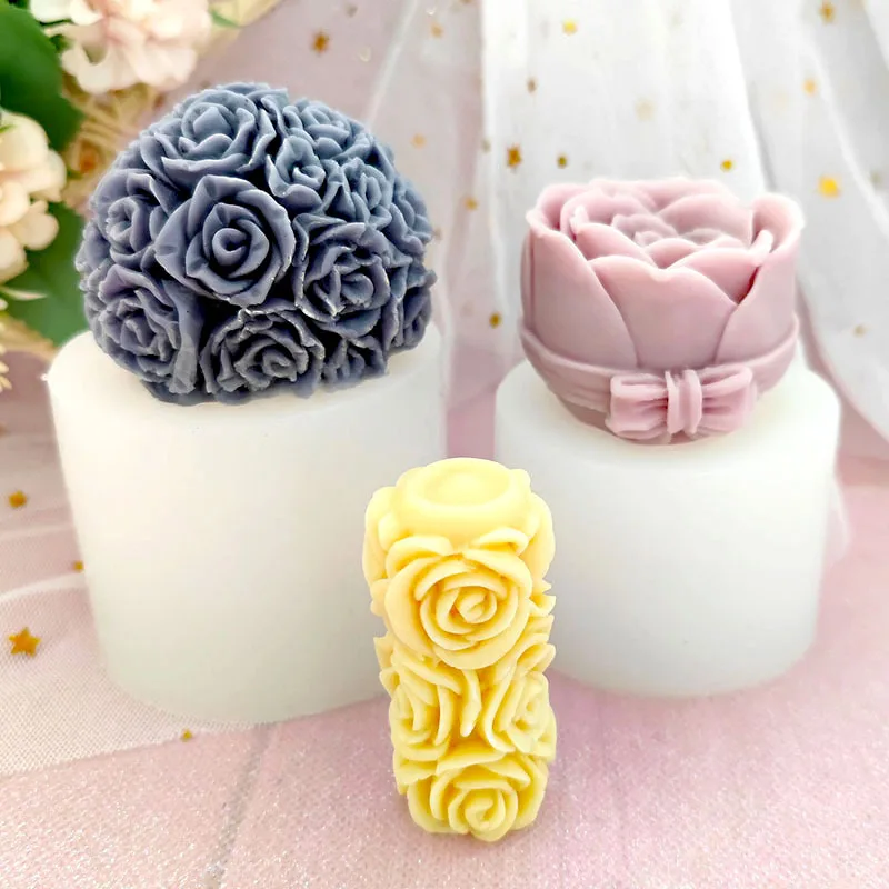 3D Love Rose Candle Silicone Mold Handmade Heart Flowers Candle Making Mould  DIY Valentine's Gift Resin Plaster Handicraft Tools - AliExpress