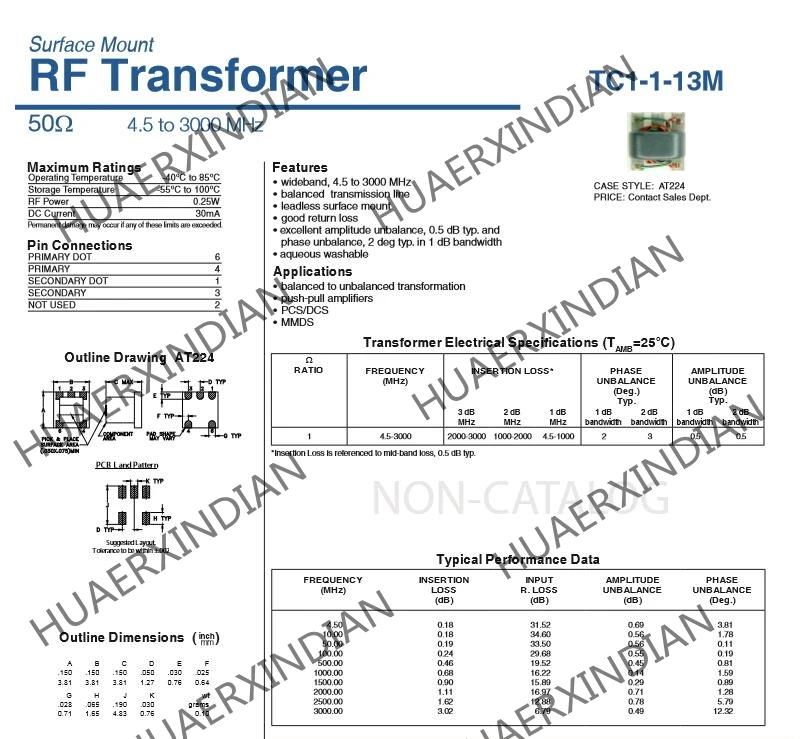 10 шт новые и оригинальные TC1-1-13M+ TC1-1-13 RF