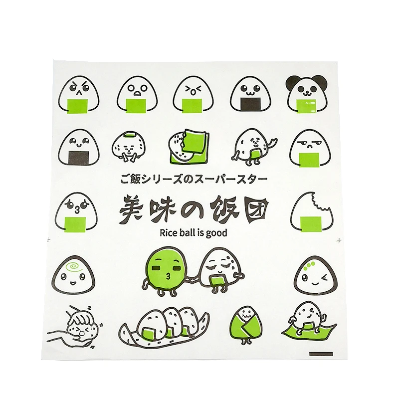 

Thicken Wax Paper for Rice Ball Sandwich Hamburger Disposable Japanese Onigiri Taiwan Rice Roll Food Wrap Sakura