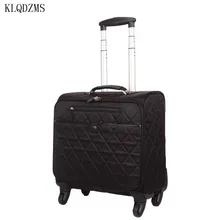 KLQDZMS, 17 дюймов, новинка, нейлоновая сумка для багажа на колесиках, сумка для переноски, чемодан на колесиках для женщин и мужчин, дорожные сумки, чемодан на колесиках