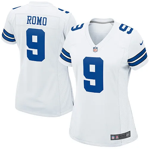 Stitiched, Dallas s Tony Romo для женщин Джерси - Цвет: Белый