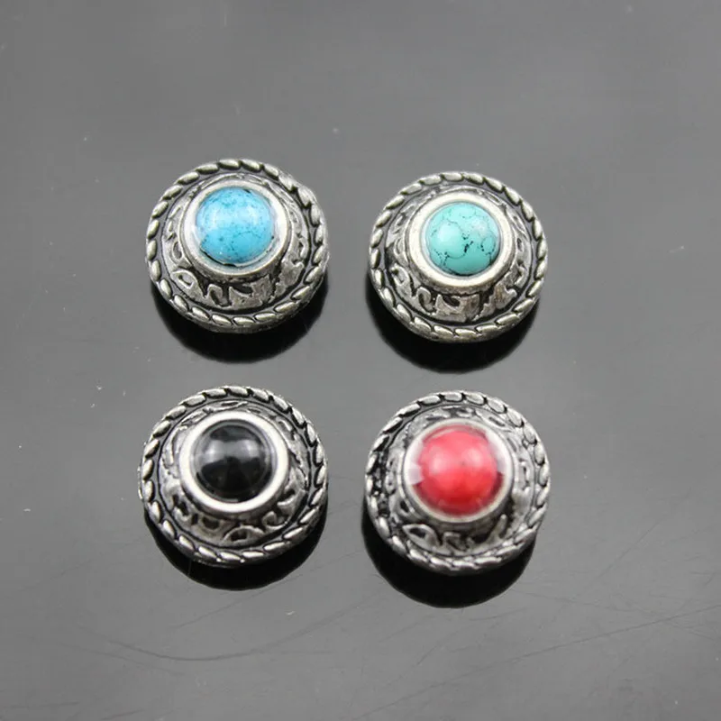 

Snap Button Metal Jewelry Buttons with Bead Decor for Leathercraft Bag 201 Snap Fastener Clothing Sewing Accessories 12 18 20mm