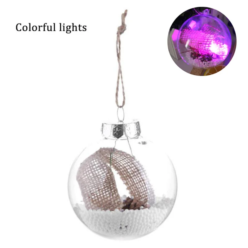 

Christmas Tree Ball With Light for DIY Xmas Party Wedding Ball Hanging Ornament for Home Christmas Decoration #Z