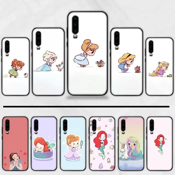 

Mini Princesses Cute Mermaid Phone Case Cover For Huawei Honor view 7a5.45inch 7c5.7inch 8x 8a 8c 9 9x 10 20 10i 20i lite pro