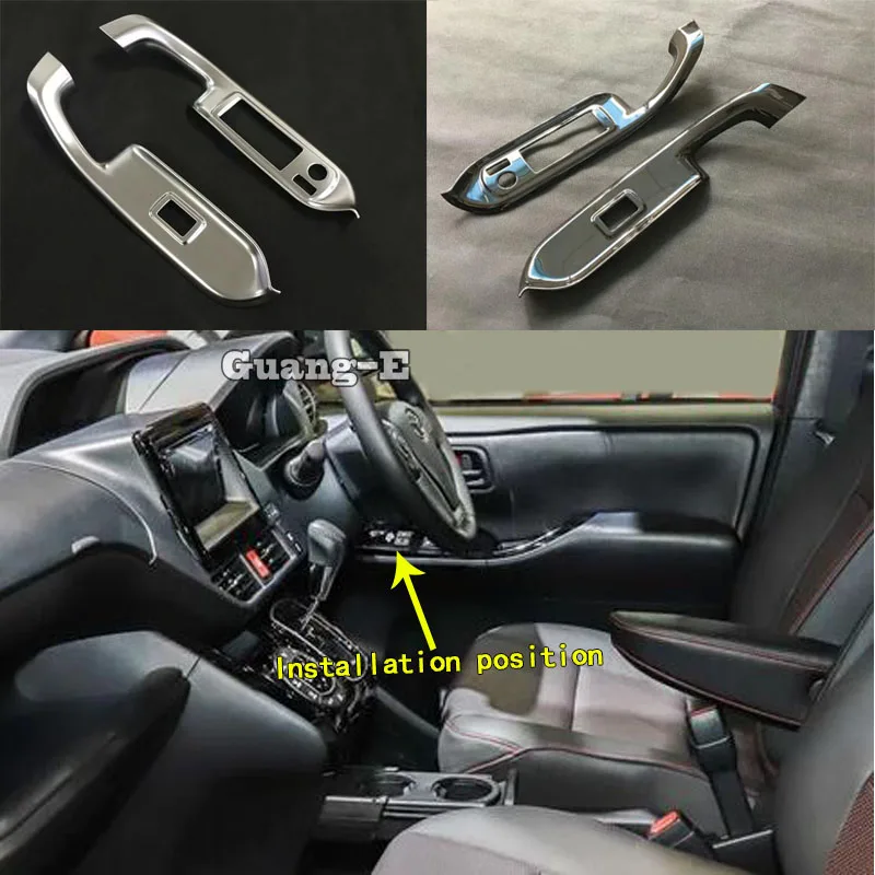Car Sticker Front Door Window Glass Panel Lift Switch Button Trim Frame For Toyota Noah Voxy 80 Series 2014 2015 2016 2017 2018 |