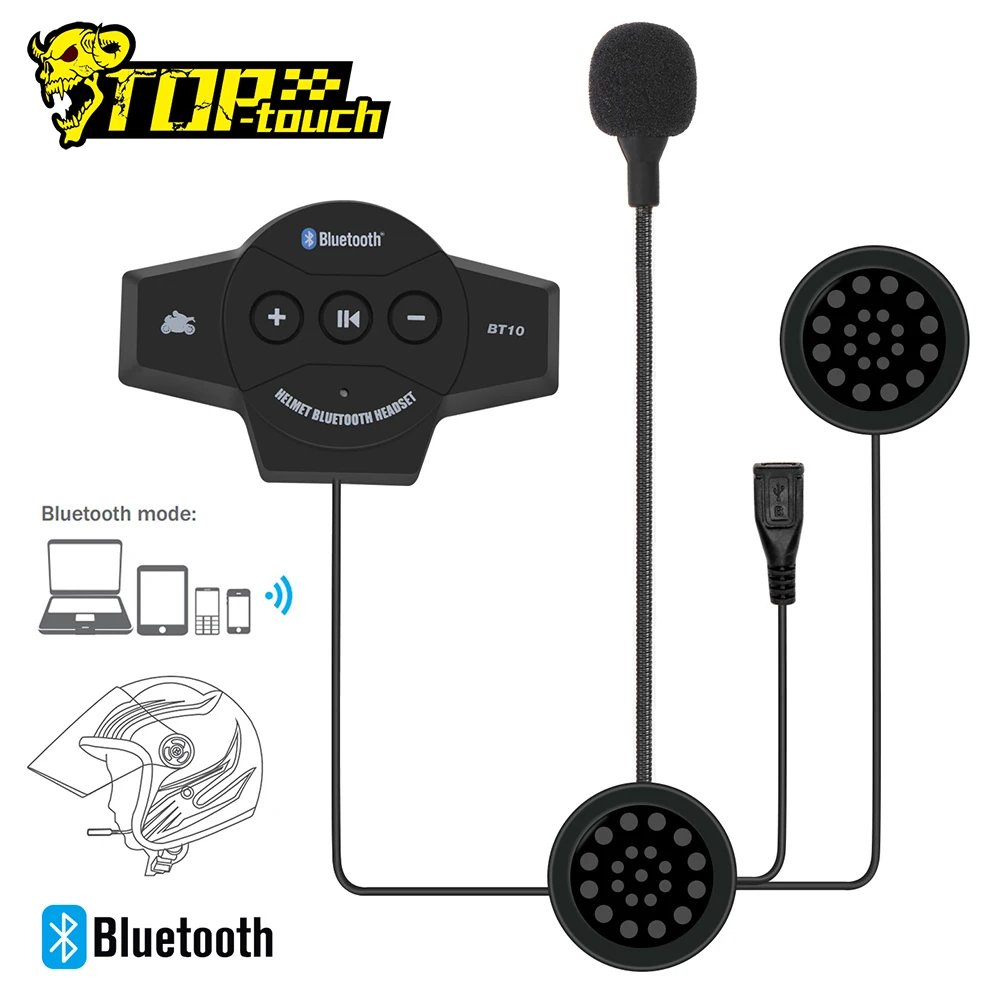 GETNOOG шлем гарнитура мотоциклетная bluetooth Водонепроницаемый Bluetooth Проводная