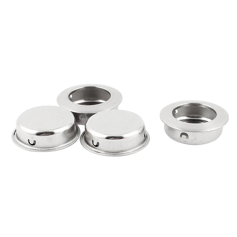 

Cabinet Drawer Sliding Door Concealed Round Flush Pull Handle 4pcs