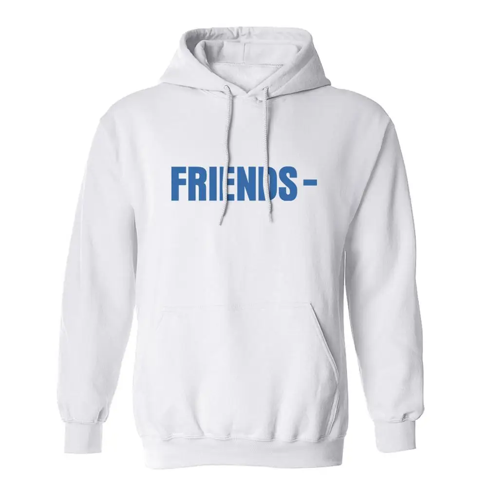 White Blue VLONE тренд мужская кофта с капюшоном толстовка с большим v-образным принтом хлопок хип-хоп летние толстовки Топы - Цвет: White Blue