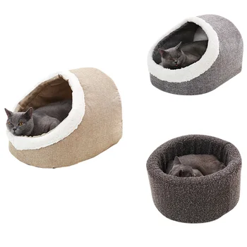 

Detachable Cat Dog Round Bed Pet Cushion Nest Sofa For Small Medium Large Dogs Cat Winter Warm Dog Kennel Puppy Mat Pet Bed