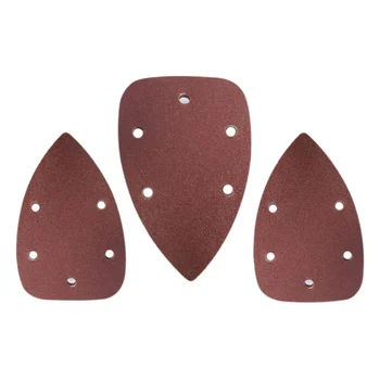 

10Pcs Mouse Detail Sander Pad Sandpaper Sanding Paper Sheets Assorted Triangular (60/ 80/ 120/ 240 Grits)
