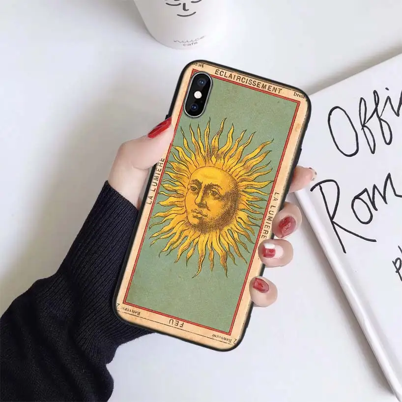 BS287-1 Чехол для чтения карт Таро для Apple iphone 11 Pro XR XS Max X 7 8 6 6S Plus 5 5S SE Черный силиконовый чехол для телефона - Цвет: BS287-1