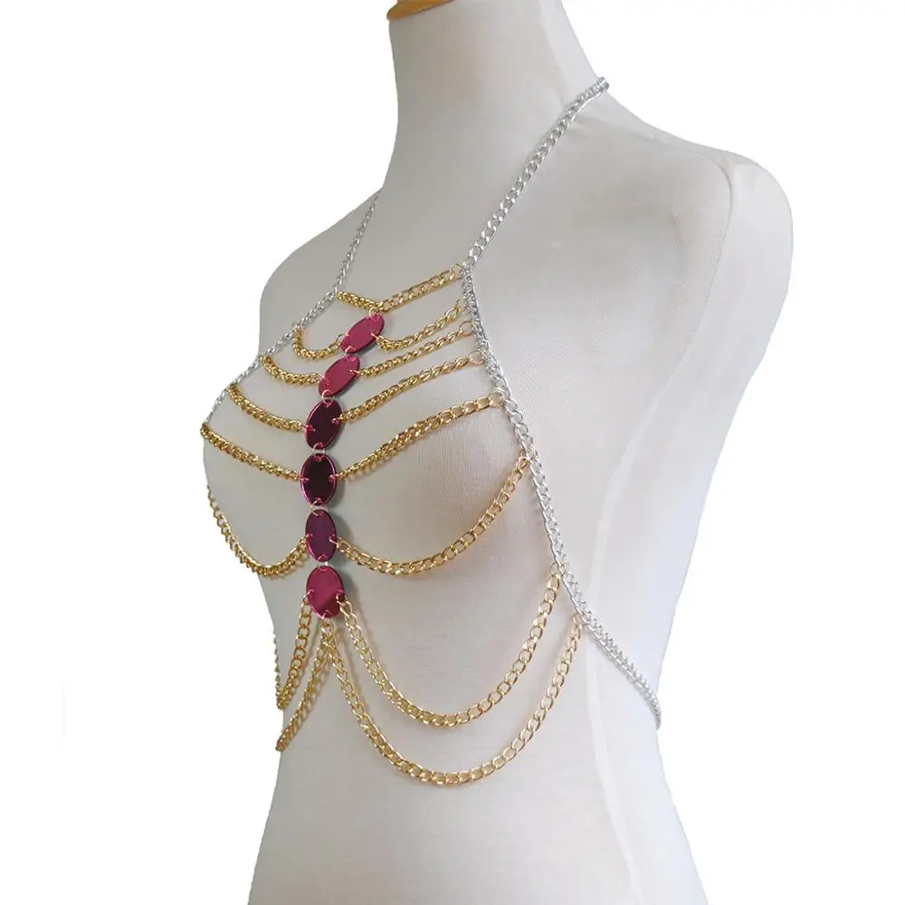 Boho Body Chains Beach Bikini Chain Fashion Harness Charm Body Accessories Jewelry for Girls fashion jewelry bra jewelryl