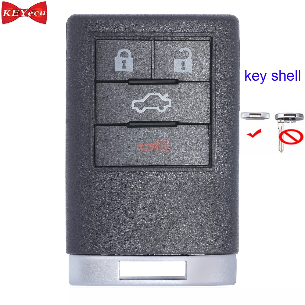 KEYECU для Cadillac CTS DTS STS 2008 2009 2010 2011 пульт дистанционного управления чехол Fob для OUC6000066, 5923878,22889450
