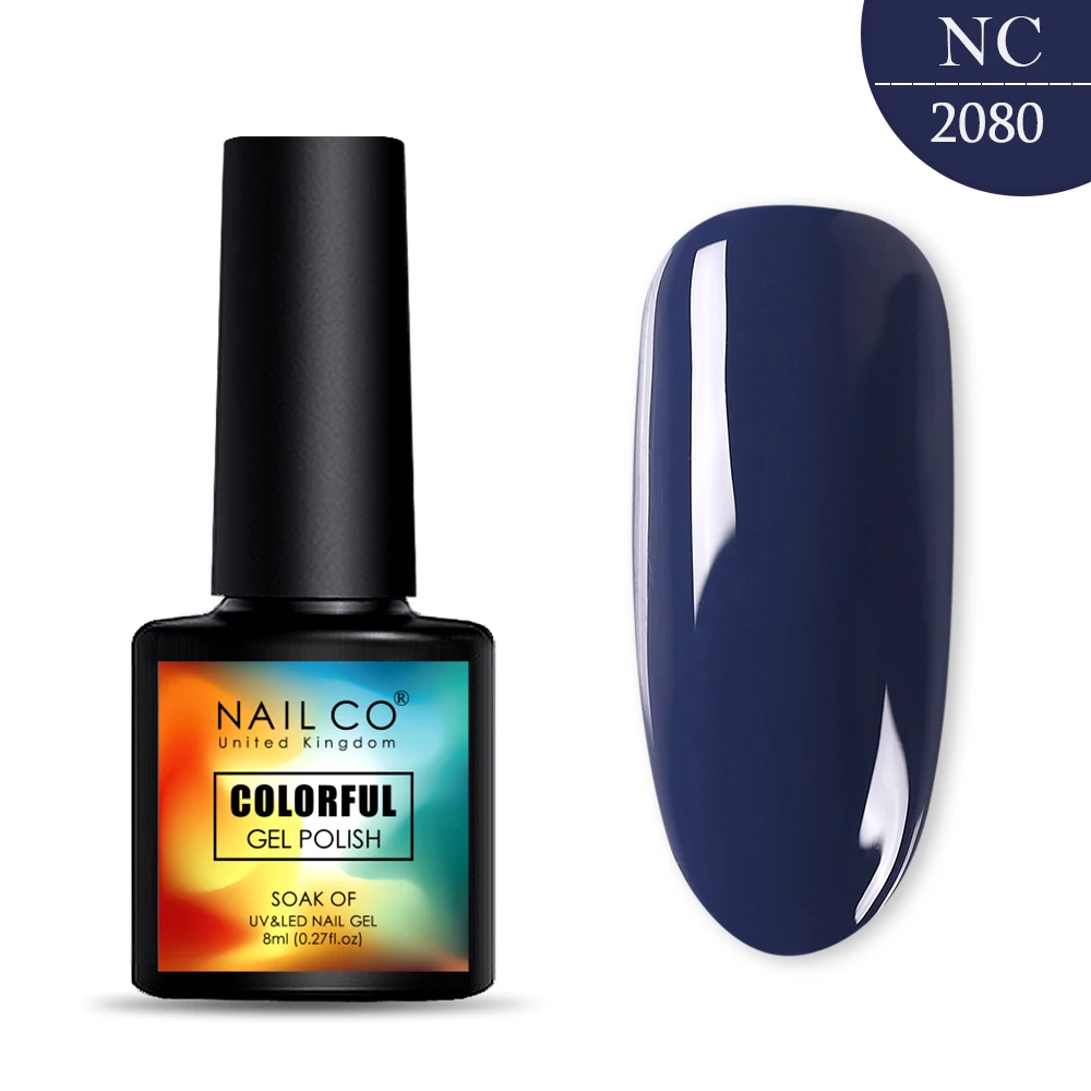 2080 NAILCO, новинка, 8 мл, 130 цветов, светодиодный Гель-лак для ногтей УФ гель для ногтей, салонный домашний лак, Гель-лак, гибридный, впитывающий - Цвет: 2080