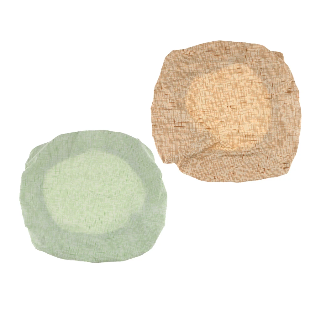 Pack 2 Spandex Stretch Chair Seat Cover Bar Stool Slipcover Home Party Pub Club- Green, Khaki