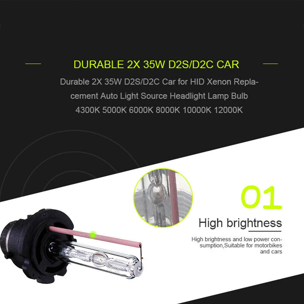 1 пара 35 Вт D2S HID фары автомобиля дневные ходовые огни автомобиля Передние лампочки Автомобильные аксессуары