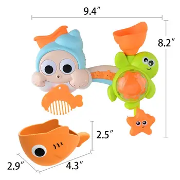 

1Set Baby Toy Infant Splashing Around Happy Sea Animals Running Water Around Happy Baby Bathroom Playing Water Bath Funny Toys