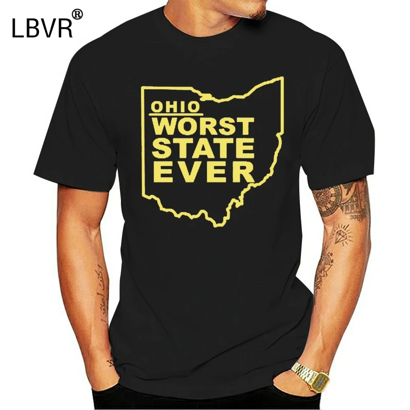 Funny Men t shirt Women novelty tshirt OHIO WORST STATE EVER s cool T-Shirt | Мужская одежда