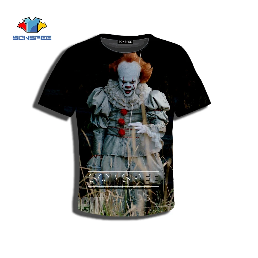 1 SONSPEE Stephen King's It clown Harajuku/футболка с 3d принтом для мальчиков и девочек-подростков/толстовки/шорты Детская одежда X213 - Цвет: 1