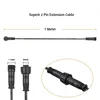 Thrisdar 5PCS 1M Extension Cord Extension Cable For Underground Floor Light IP67 Male and Female Connectors for Decking Light 5